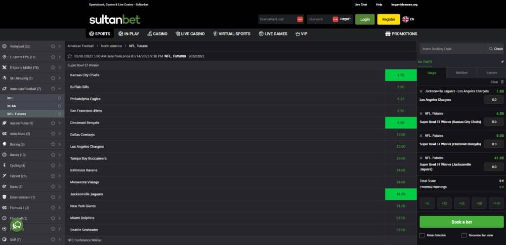 Sultanbet - رائد للمراهنة على أحداث NFL