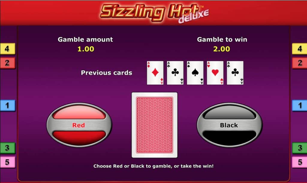 sizzling hot deluxe gamble feature