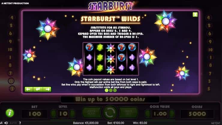 Starbust slot