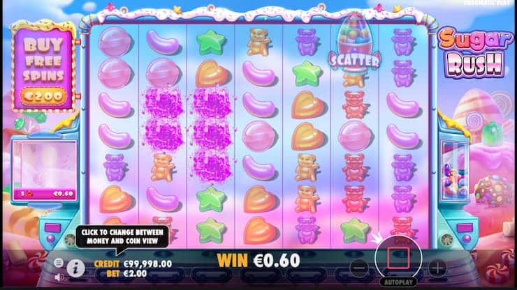 Sugar Rush slots win