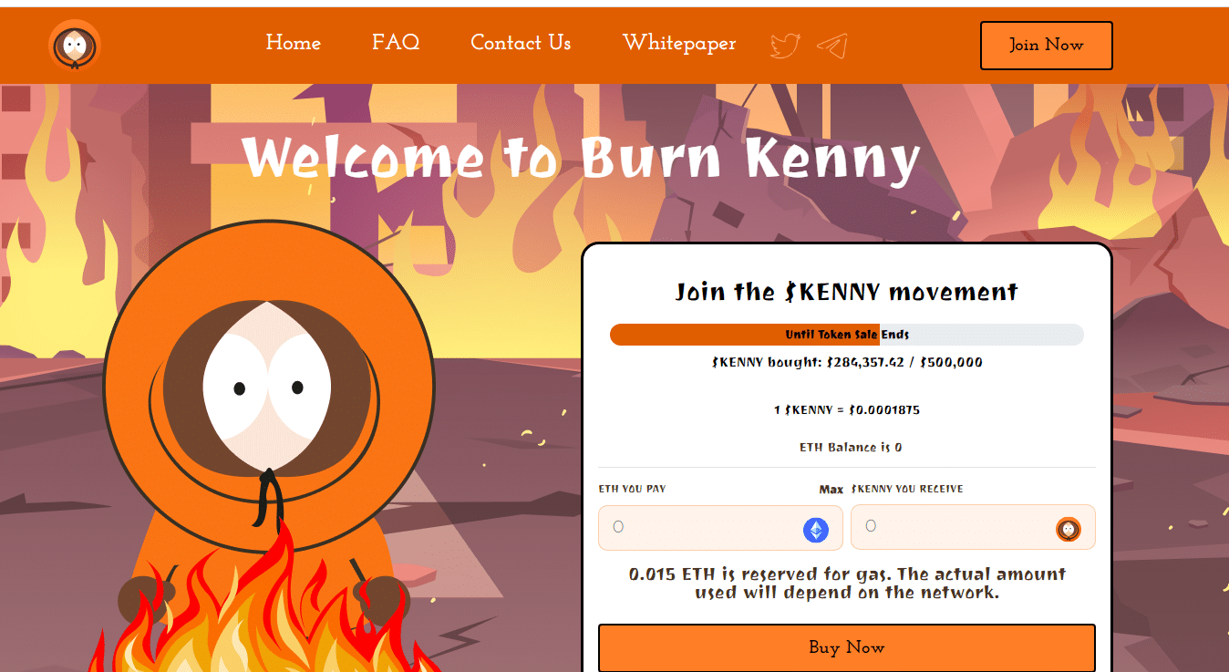 شراء عملة Burn Kenny الجديدة