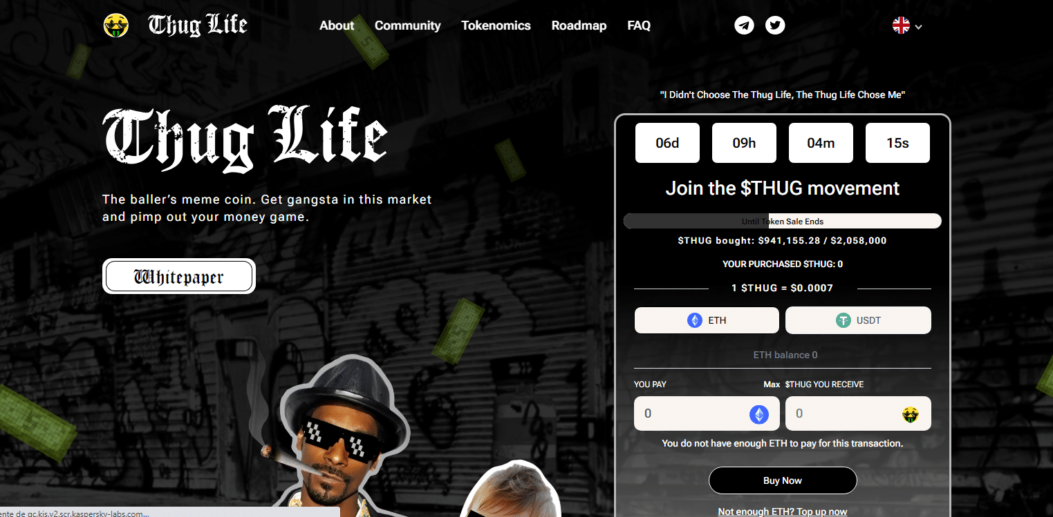 Thug Life Token : عملة ميم مثيرة