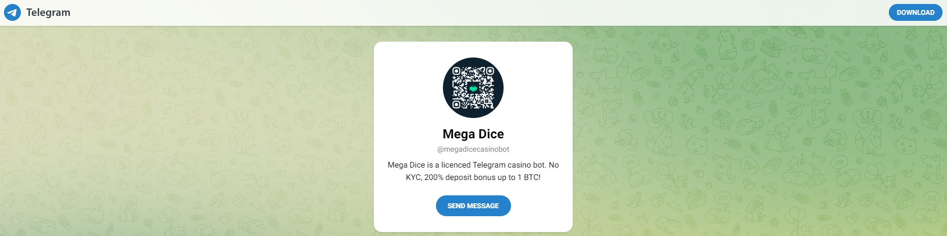 Mega Dice Casino Telegram