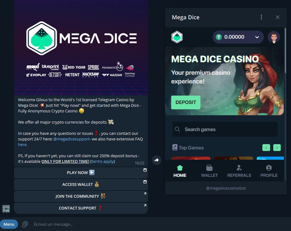 Mega Dice Telegram