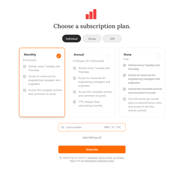 صفحة الاشتراك في Substack للمهندس العملي