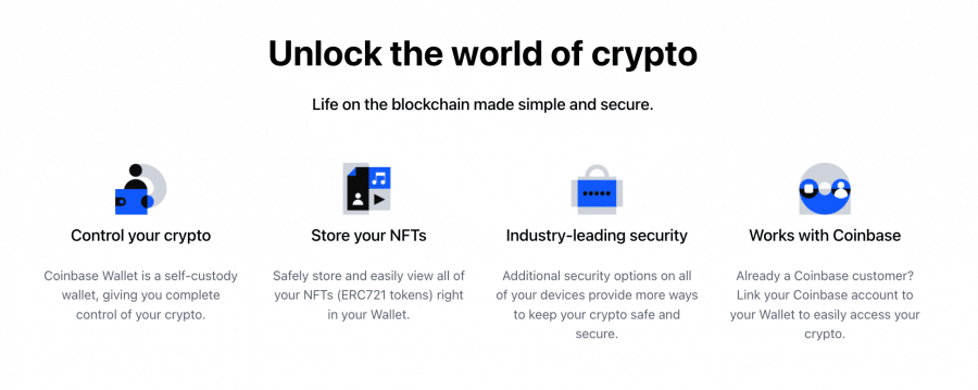 إعلانٌ ترويجيّ لمحفظة Coinbase