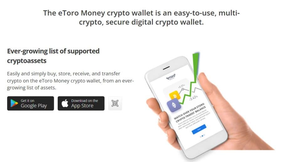 ميزات محفظة eToro