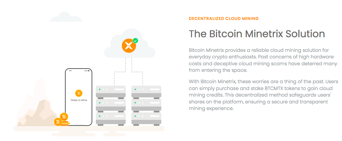 صورةٌ ترويجيةٌ لمشروع Bitcoin Minetrix