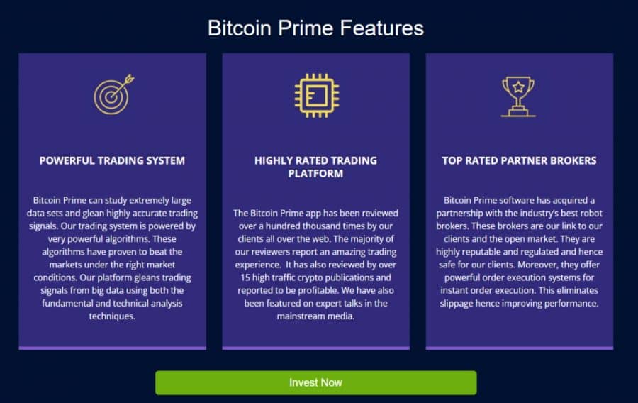 أبرز مزايا روبوت Bitcoin Prime للتداول التلقائي