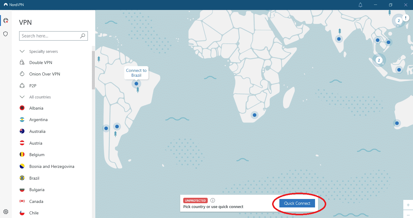 خارطة توزيع خوادم Nord VPN حول العالم مع شرح لكيفية اختيار أحدها