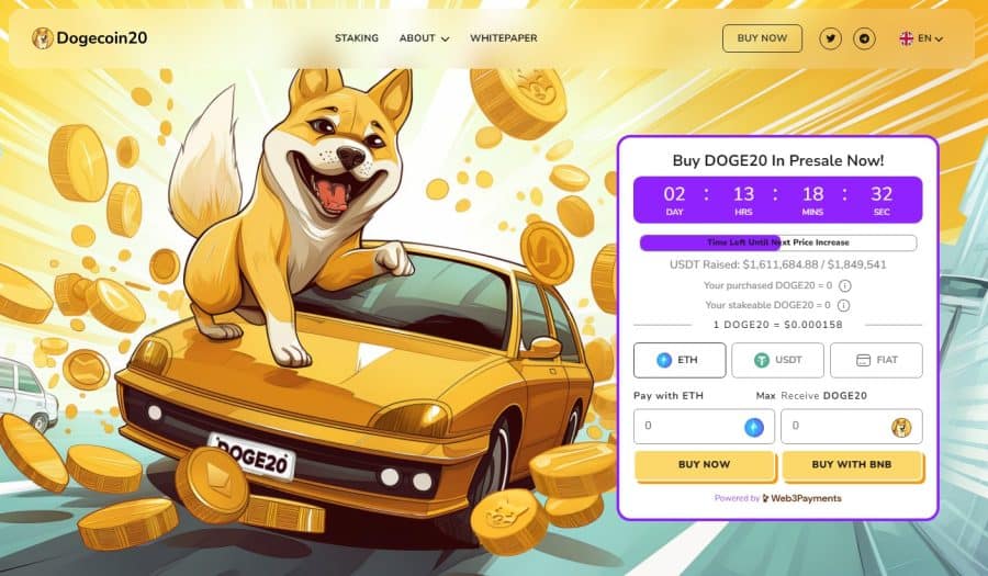 دوجكوين20 Dogecoin20 ($DOGE20)