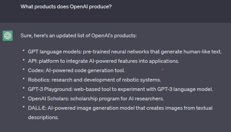 OpenAI proizvodi