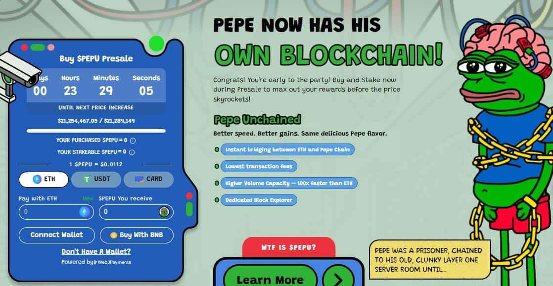 predviđanje cijene pepe unchained tokena