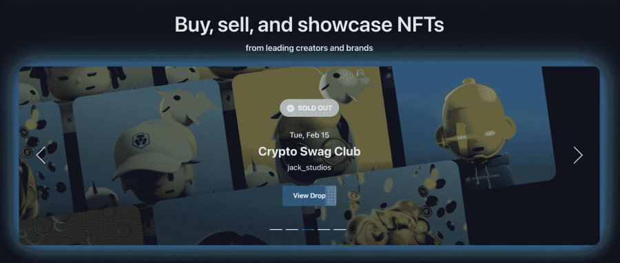 NFT пазарът на Crypto.com е лесен за навигиране и е достъпен както за начинаещи, така и за опитни инвеститори.