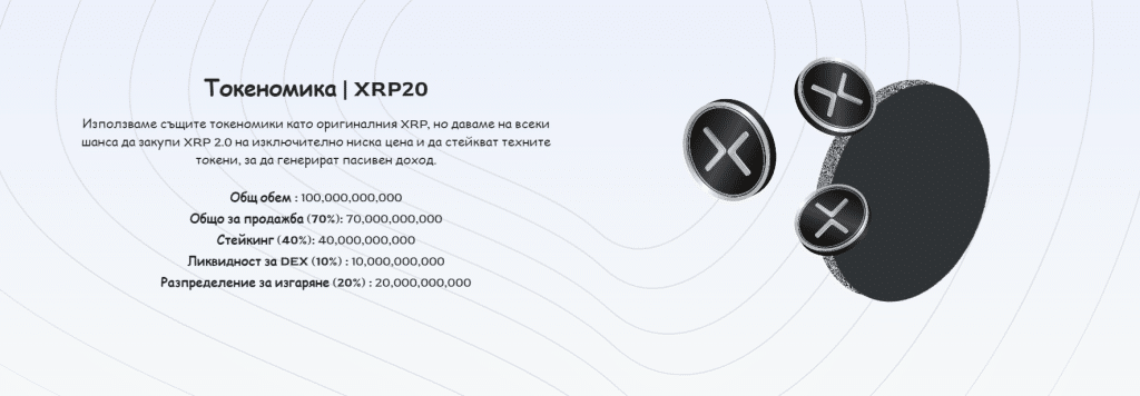 Предварителна продажба и детайли за икономиката на токена Как да купя XRP20