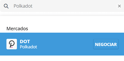 Procute por Polkadot na eToro