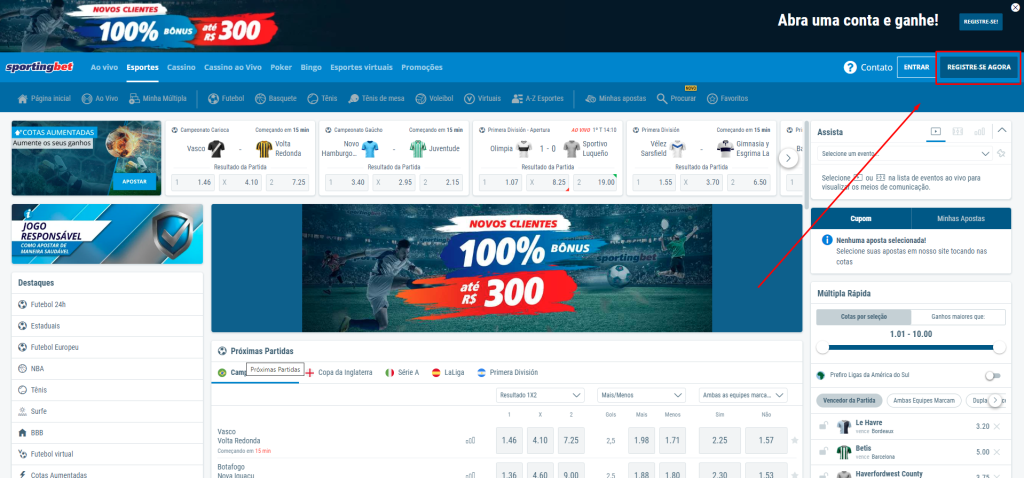 Aposte de forma fácil, segura e rápida no aplicativo da Sportingbet