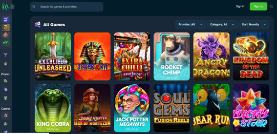 Wild.io casino com bônus de boas-vindas