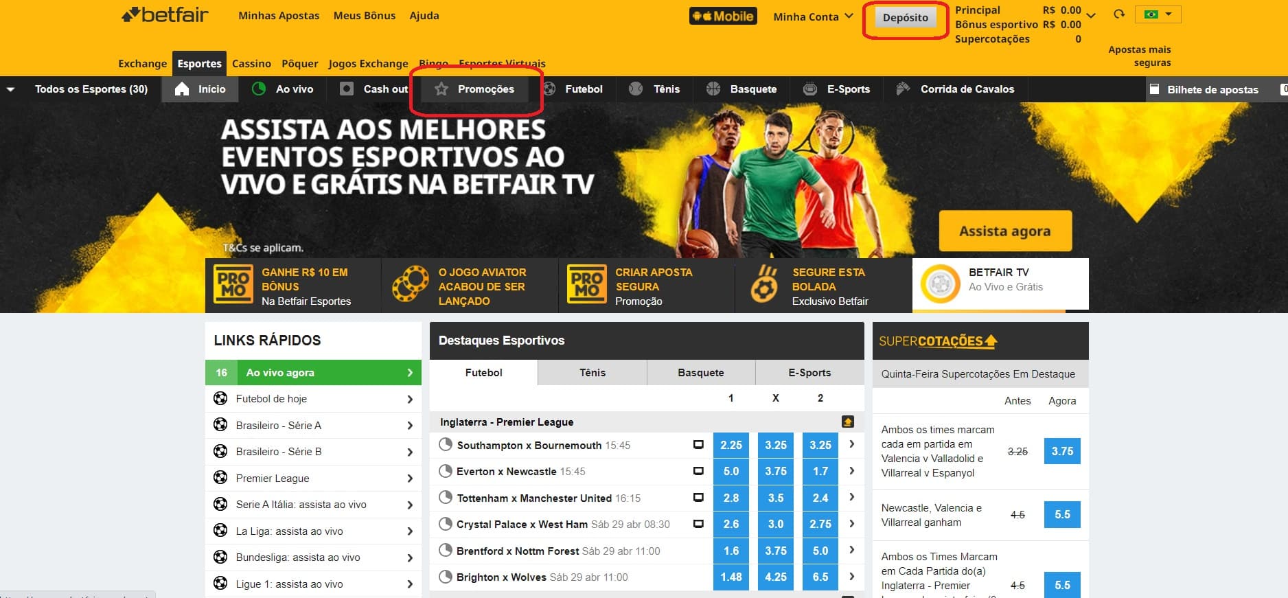 Betfair bônus