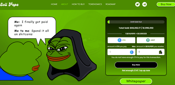 projeto Evil Pepe Coin