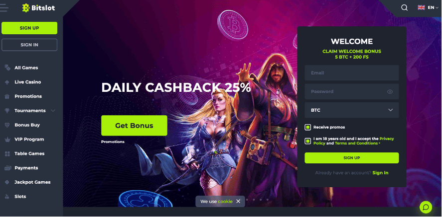 Casino criptomonedas Bitslot