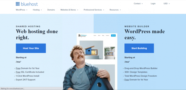 Wordpress hosting bluehost