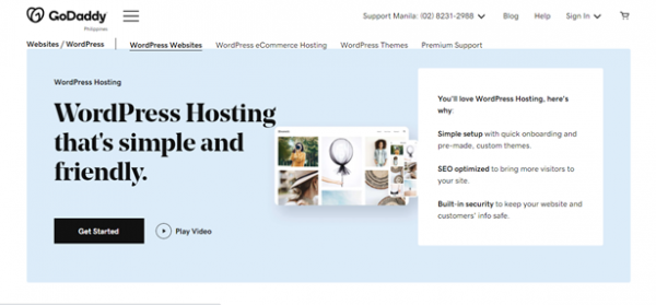 Wordpress hosting godaddy