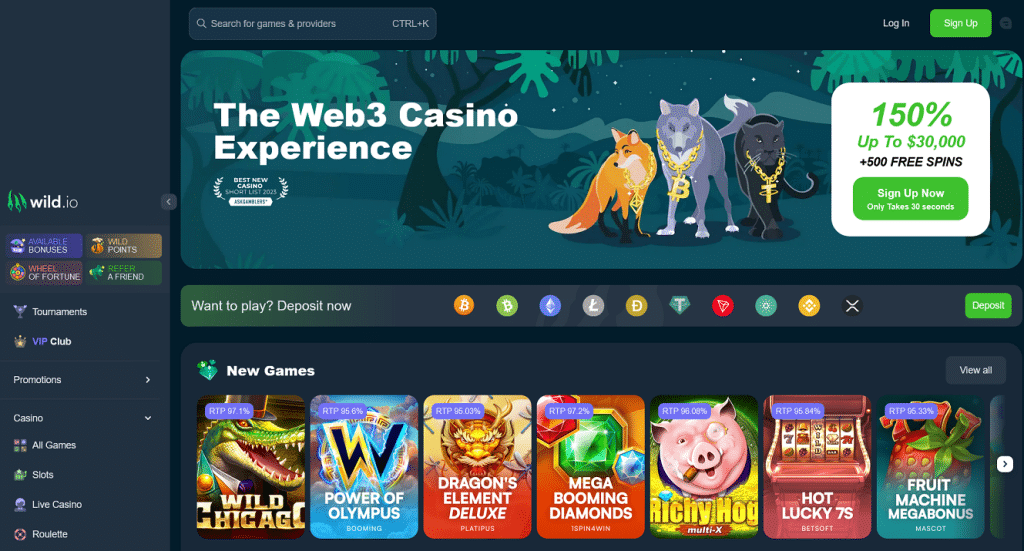 Casino bez ověření Wild.io a jeho nové hry