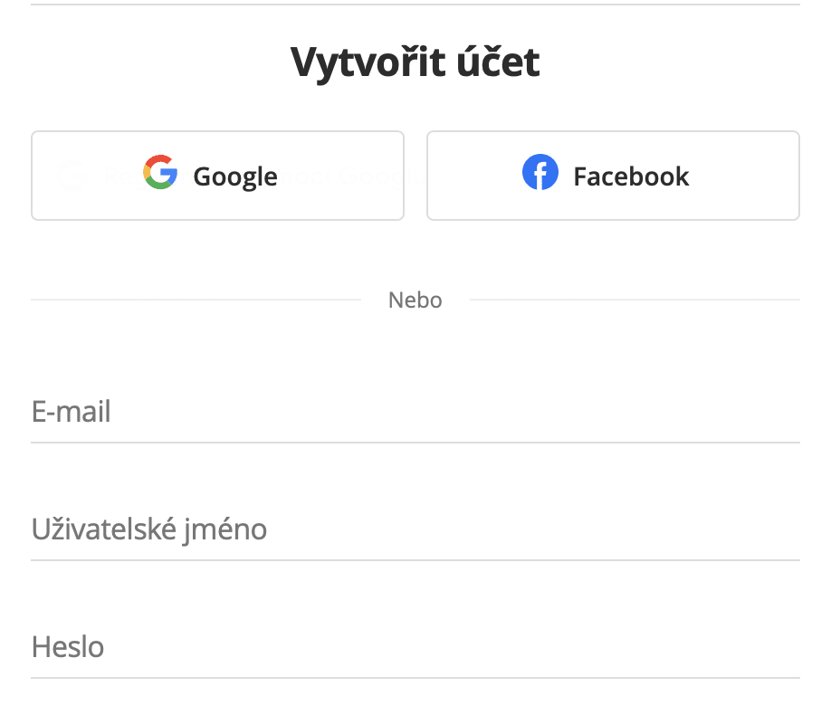 vytvoření účtu na eToro