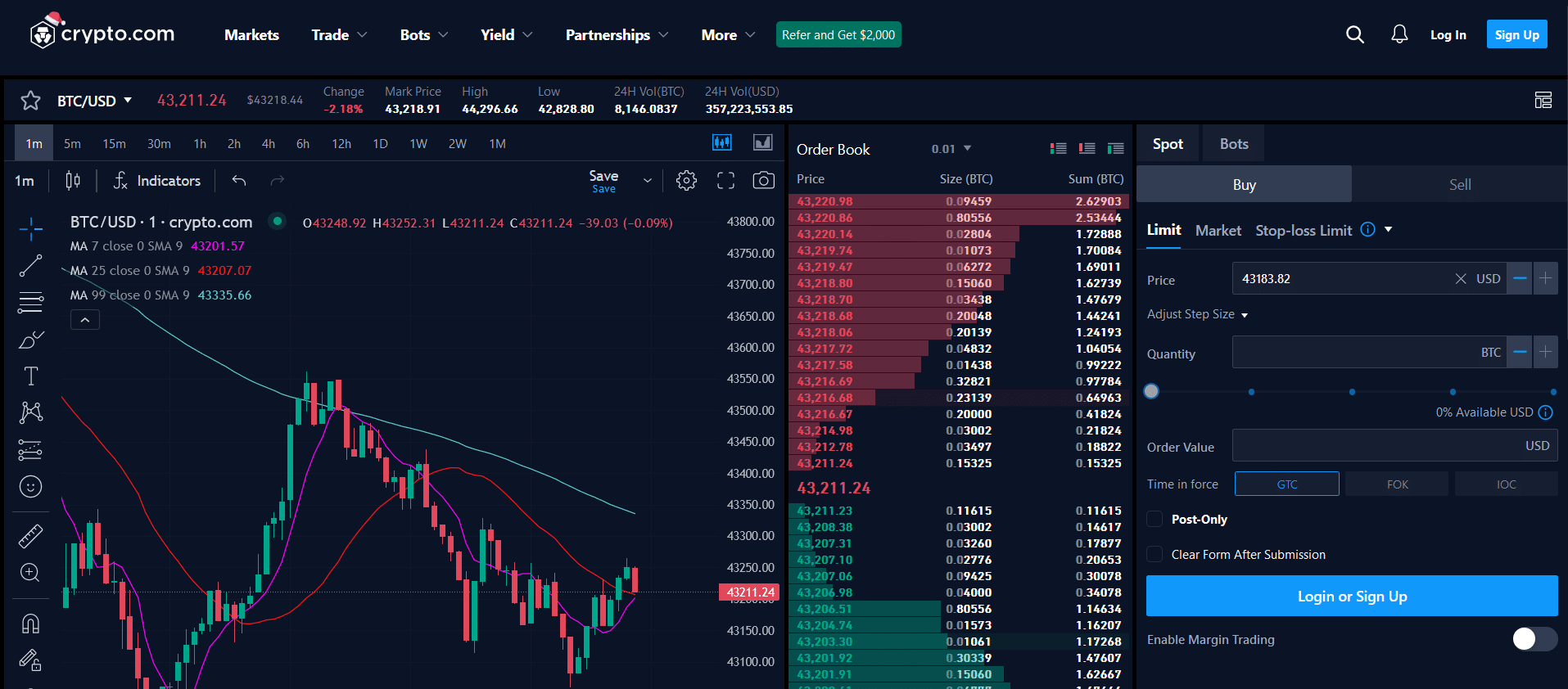 obchodování kryptoměn na crypto.com