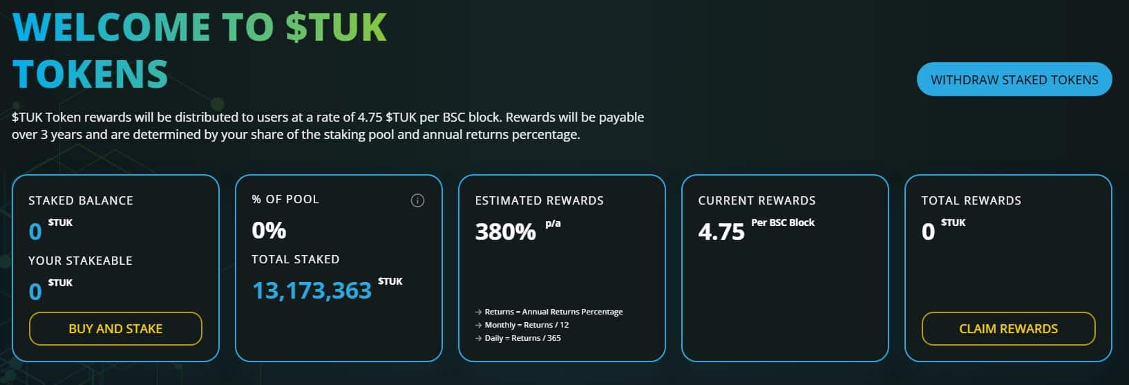 Ja koupit eTukTuk staking panel