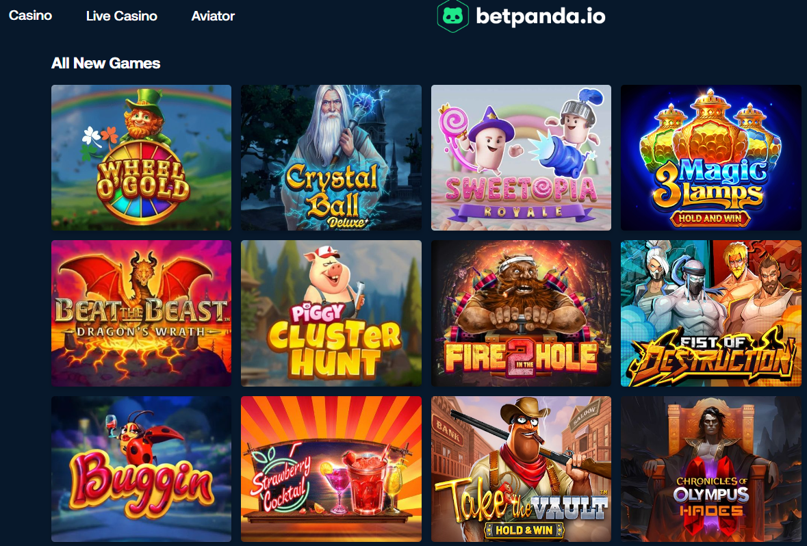 Nové casino hry na Betpanda