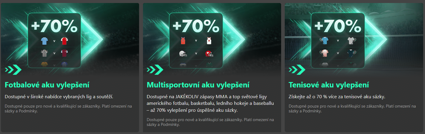 Ukázka bonusů na Bet365