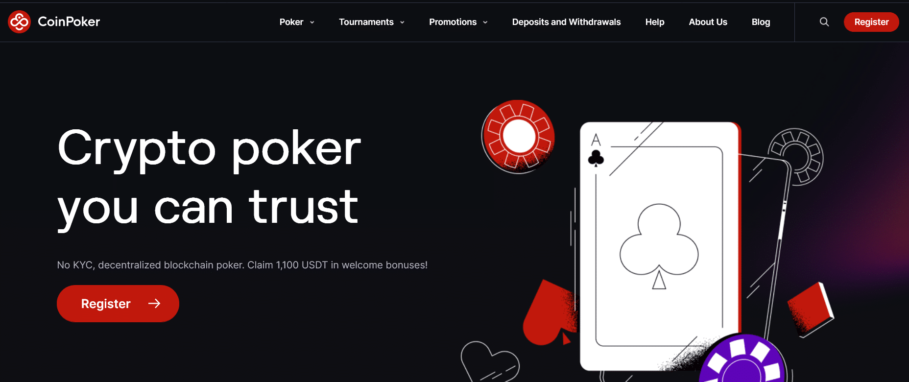 coinpoker úvodní webová stránka