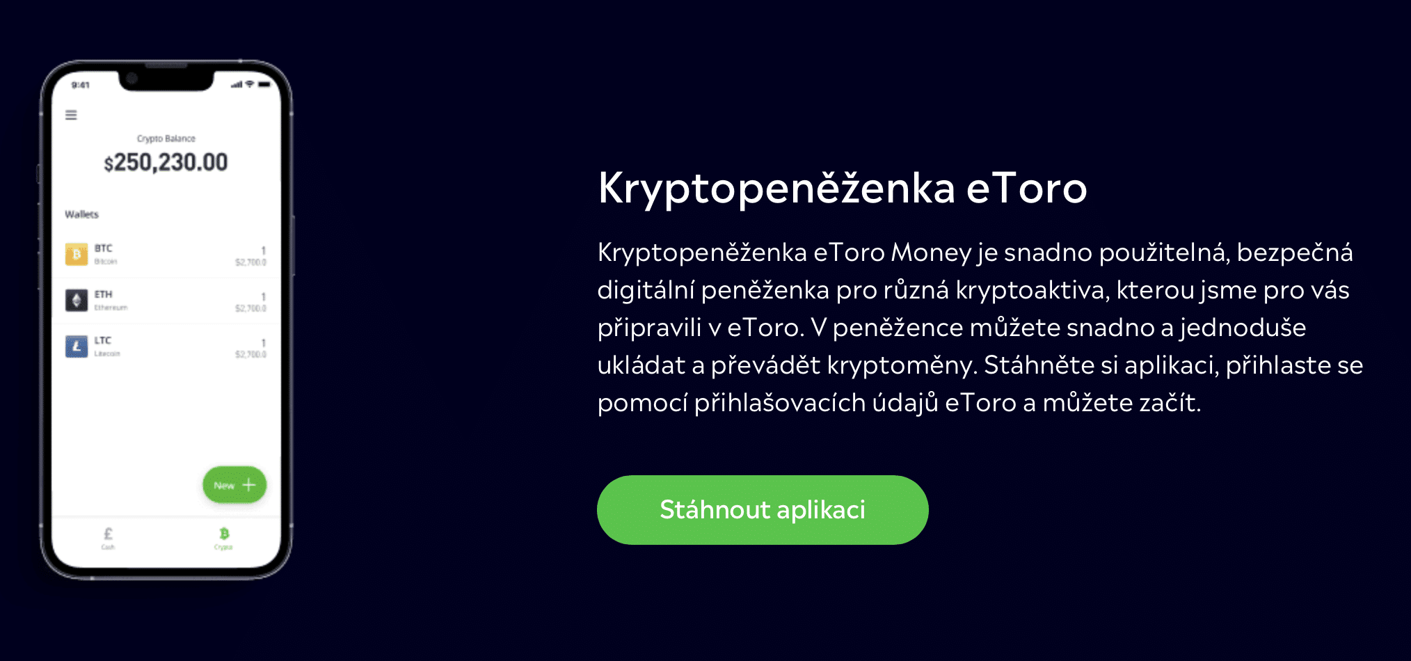 eToro krypto peněženka