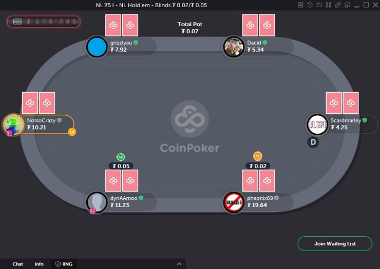 CoinPoker živě