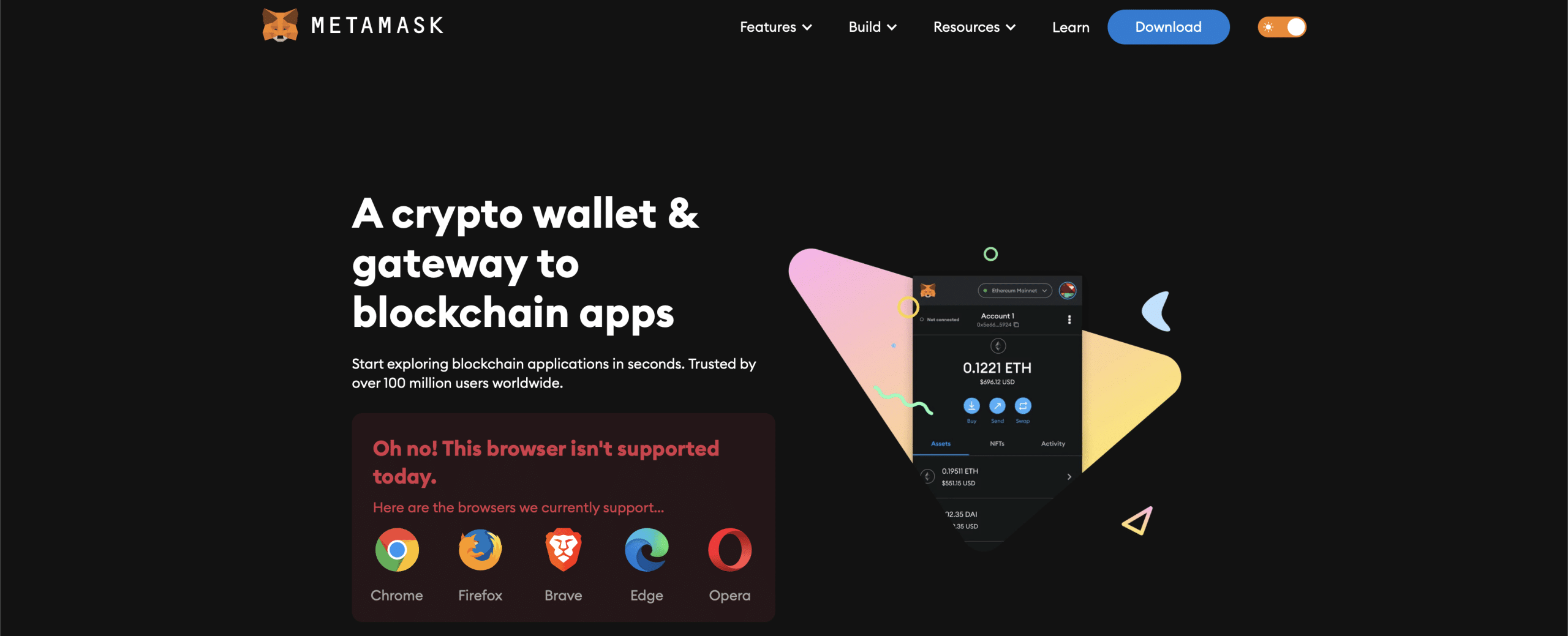 MetaMask krypto wallet