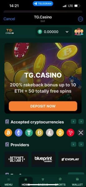 Telegram casino TG.casino