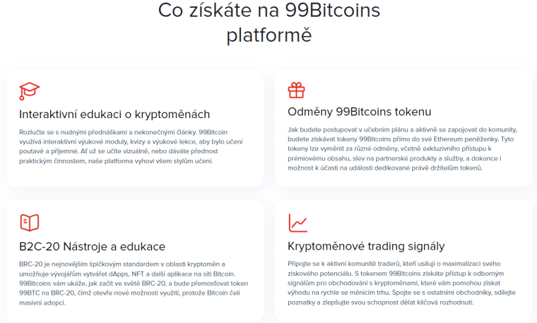 Výhody platformy 99bitcoins