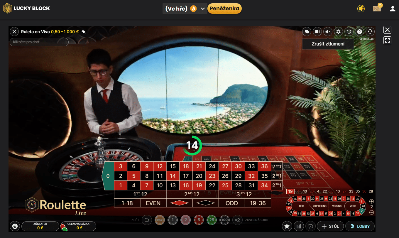 Live ruleta v lucky block casinu