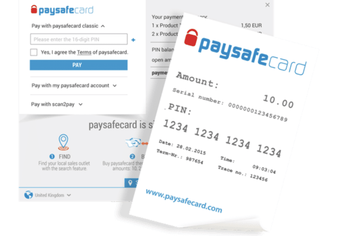 Paysafecard platební kupon