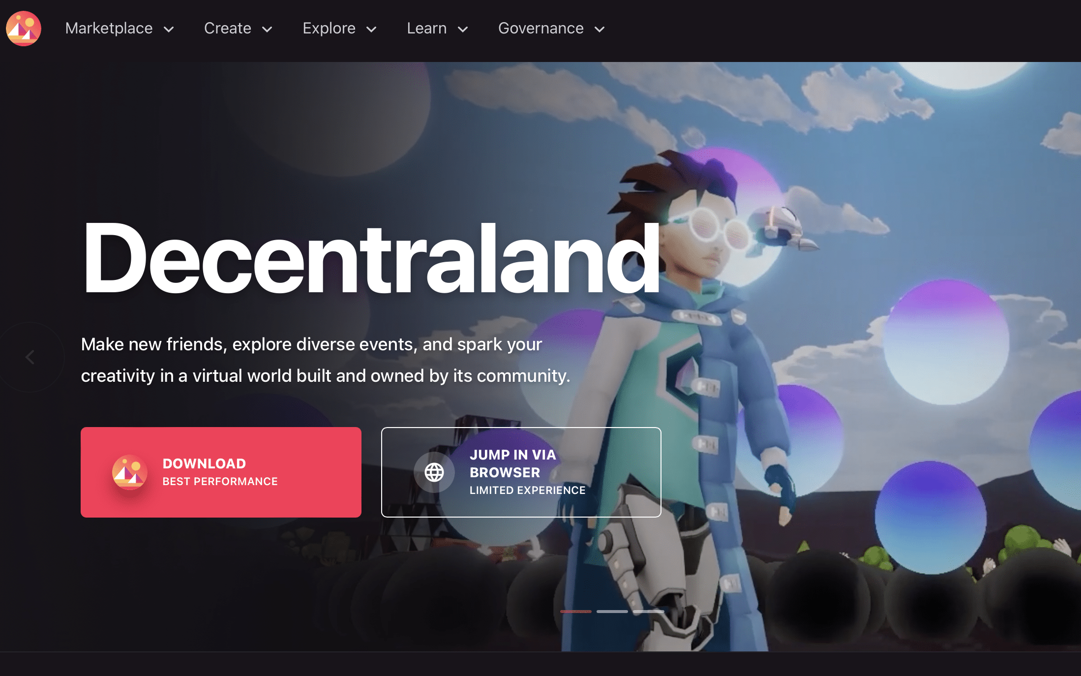 NFT hry - Decentraland