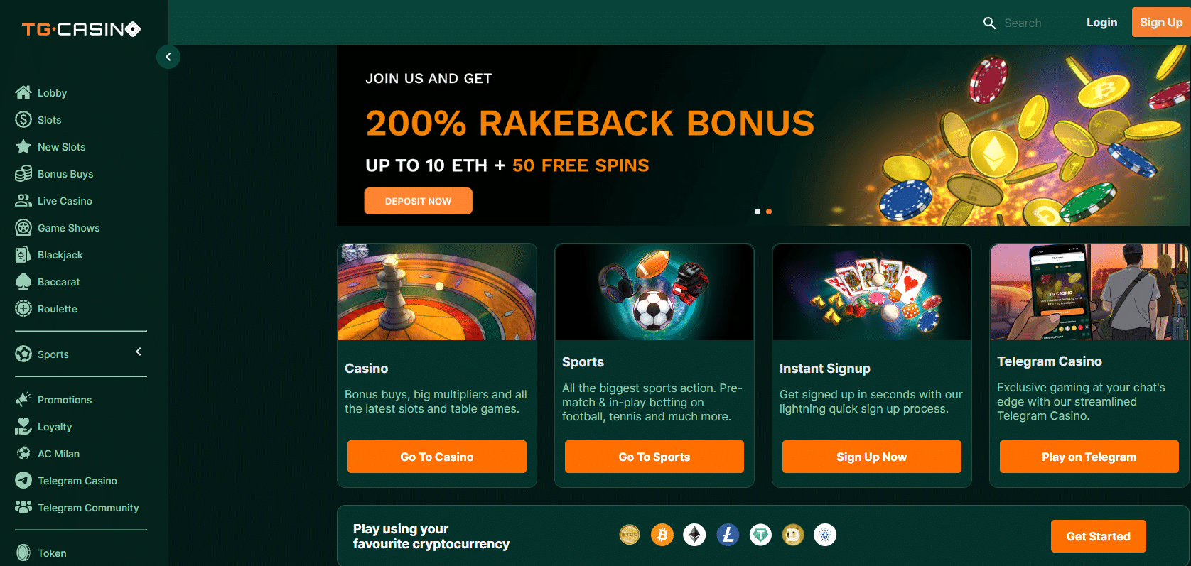 TG casino nabízí 50 free spinů