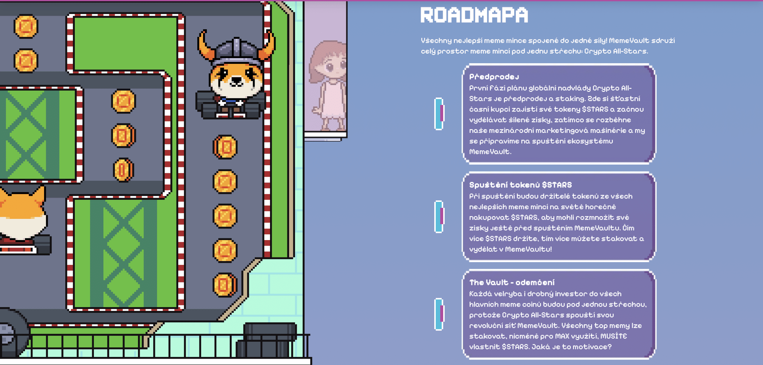 Roadmapa shitcoinu Crypto All-Stars