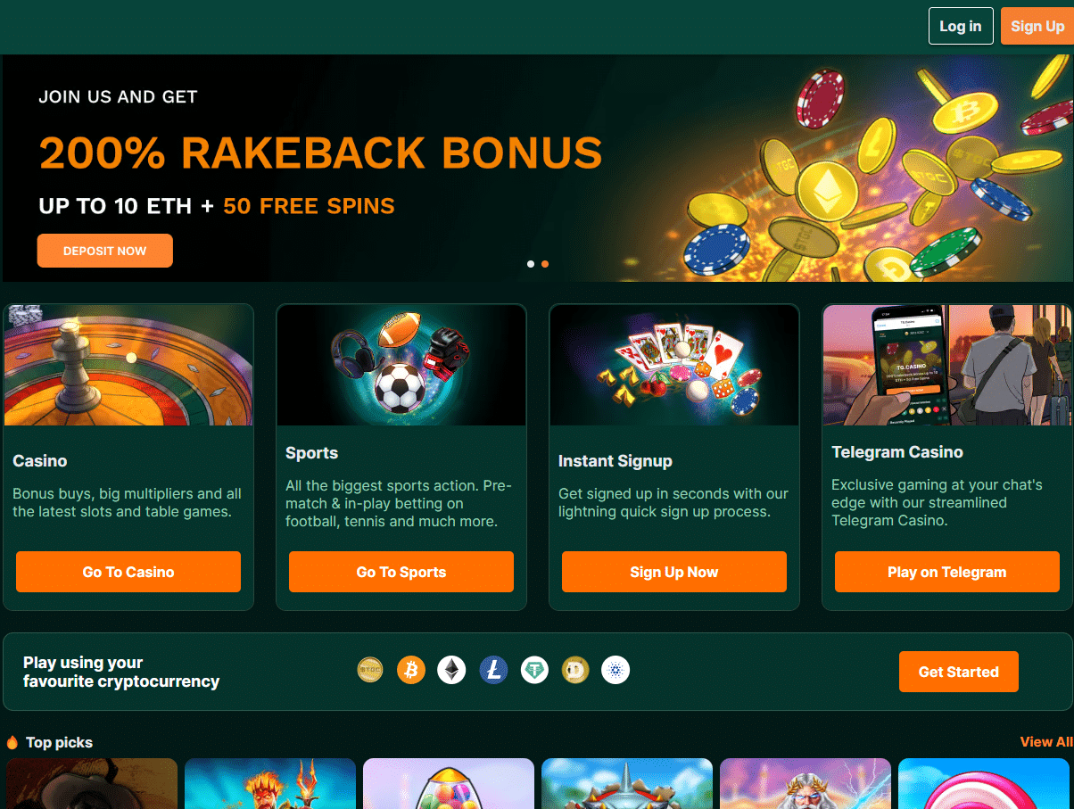 200% rakeback bonus u TG Casina