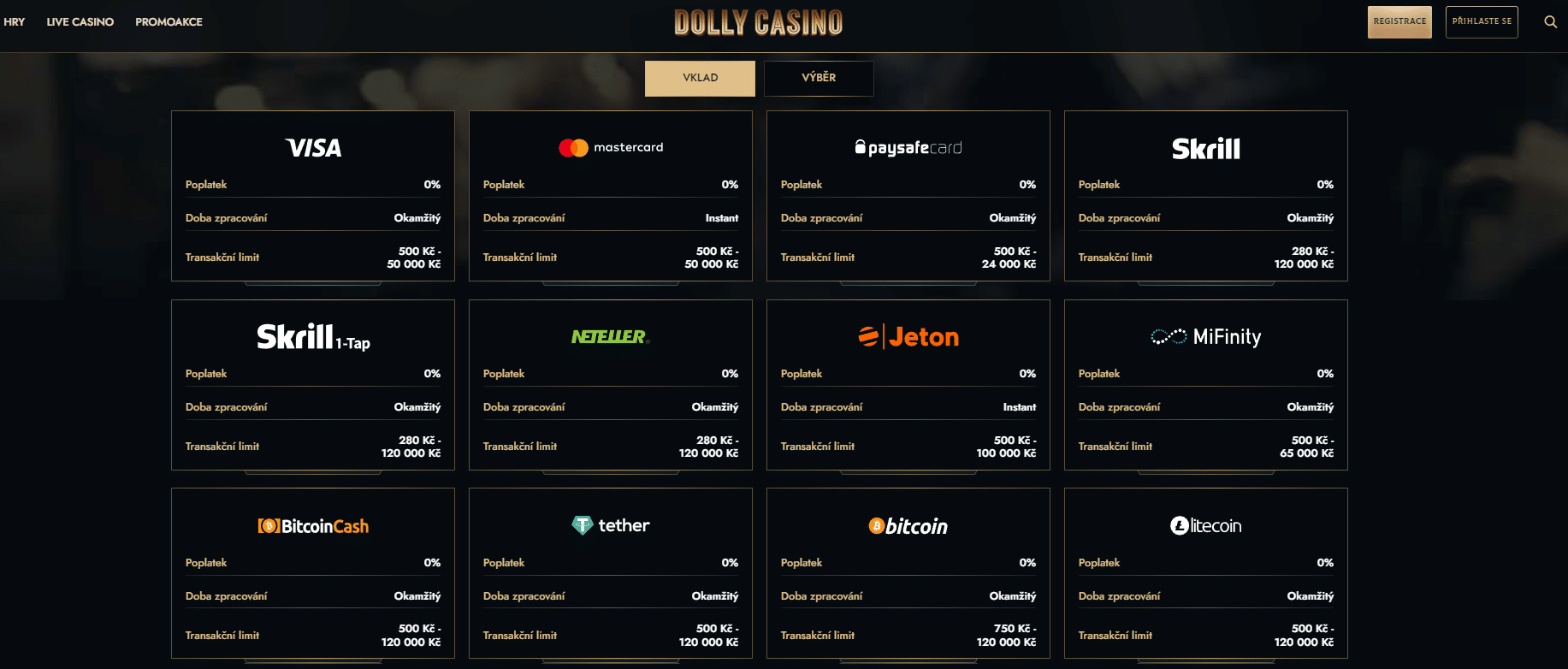 Dolly Casino - Skrill online casino payments methods