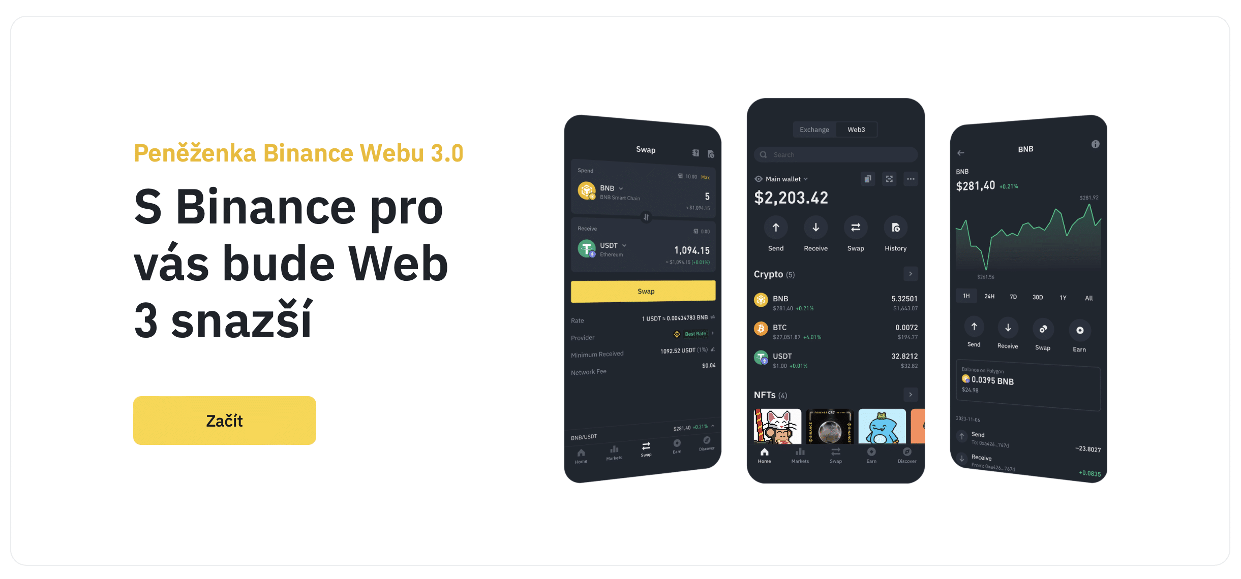 Binance peněženka s podporou Web3