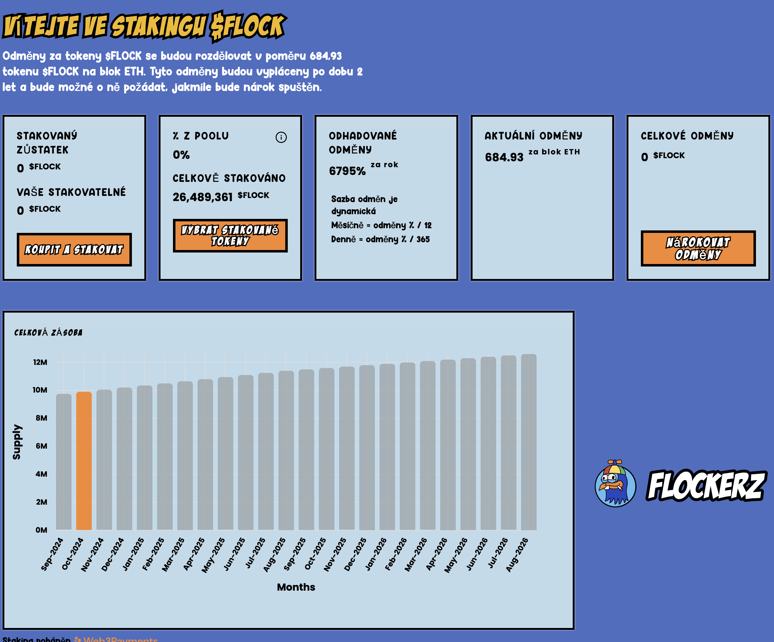 staking flockerz míra apy přes 6 000 %