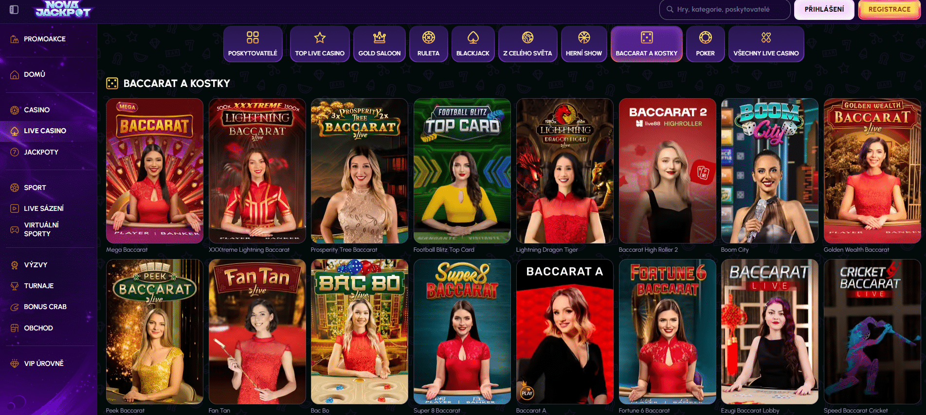 Nova Jackpot Baccarat