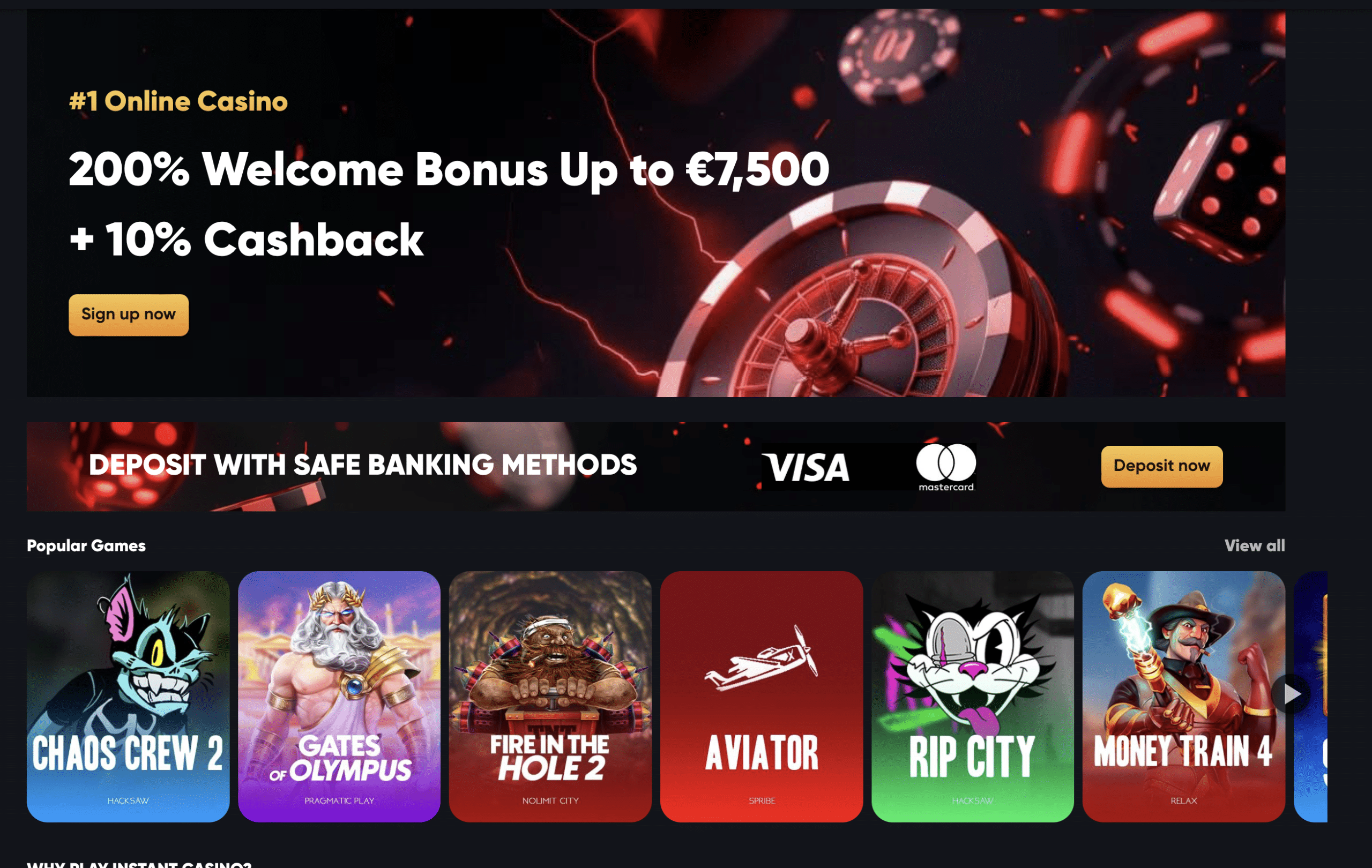 Instant Casino web